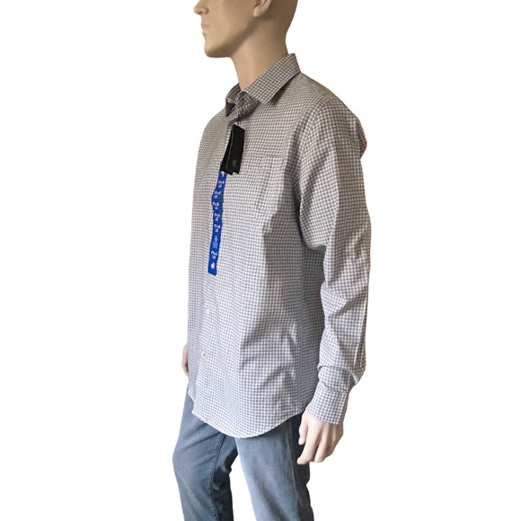 Banana Republic Dress Shirt Slim Fit Long Sleeve 100% Cotton Window pane Check - Picture 7 of 16